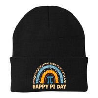 Happy Pi Day Leopard Rainbow Beanie
