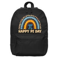 Happy Pi Day Leopard Rainbow 16 in Basic Backpack