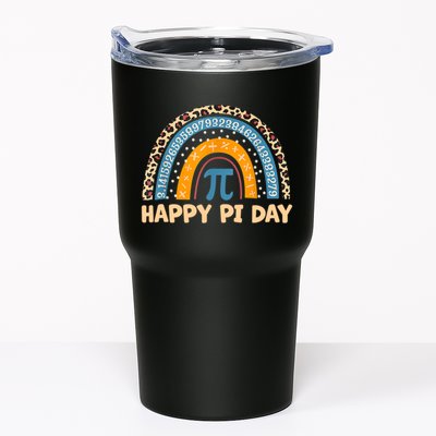 Happy Pi Day Leopard Rainbow Tumbler