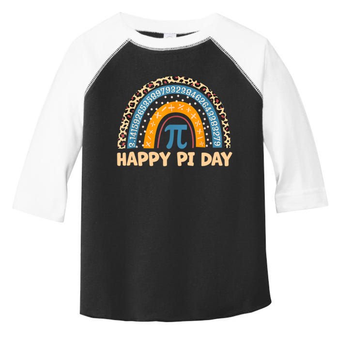 Happy Pi Day Leopard Rainbow Toddler Fine Jersey T-Shirt
