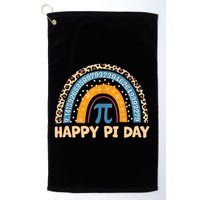 Happy Pi Day Leopard Rainbow Golf Towel