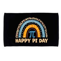 Happy Pi Day Leopard Rainbow Microfiber Hand Towel