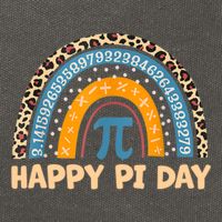 Happy Pi Day Leopard Rainbow Cotton Canvas Backpack