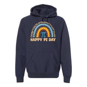 Happy Pi Day Leopard Rainbow Premium Hoodie