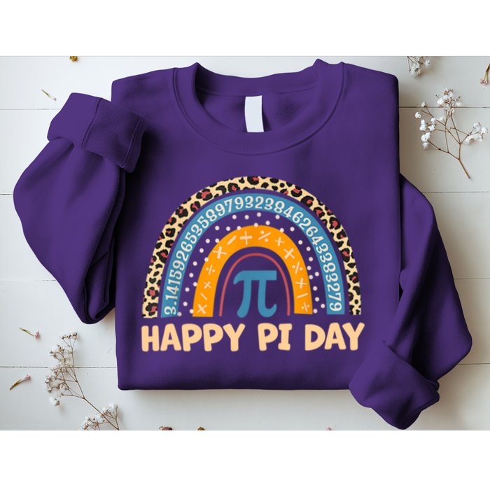 Happy Pi Day Leopard Rainbow Sweatshirt