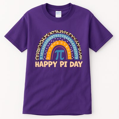 Happy Pi Day Leopard Rainbow Tall T-Shirt