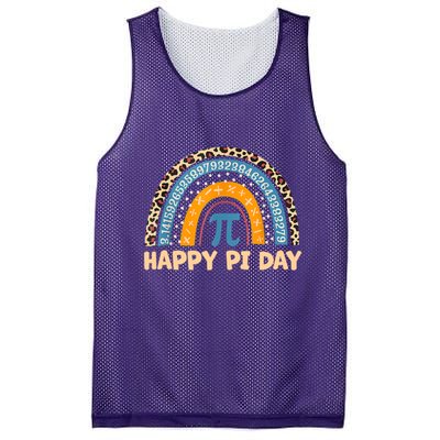 Happy Pi Day Leopard Rainbow Mesh Reversible Basketball Jersey Tank