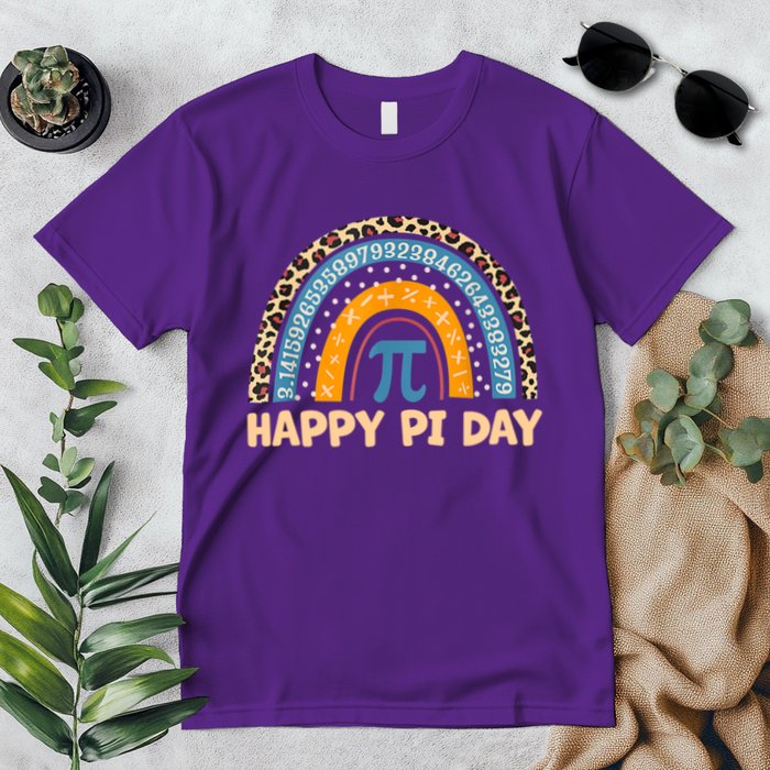 Happy Pi Day Leopard Rainbow Premium T-Shirt