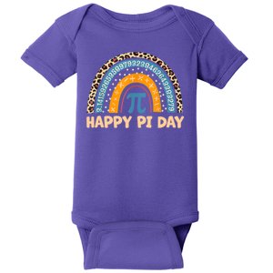 Happy Pi Day Leopard Rainbow Baby Bodysuit