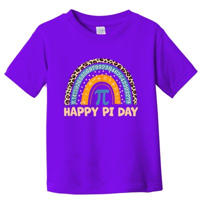 Happy Pi Day Leopard Rainbow Toddler T-Shirt