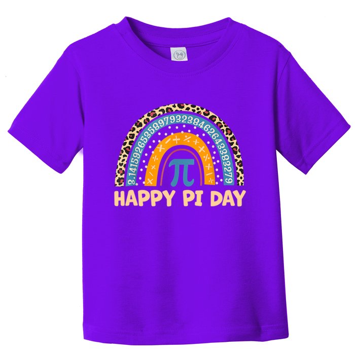 Happy Pi Day Leopard Rainbow Toddler T-Shirt