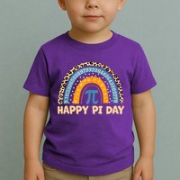 Happy Pi Day Leopard Rainbow Toddler T-Shirt