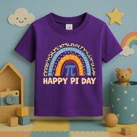 Happy Pi Day Leopard Rainbow Toddler T-Shirt