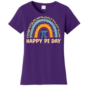 Happy Pi Day Leopard Rainbow Women's T-Shirt