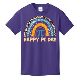 Happy Pi Day Leopard Rainbow Kids T-Shirt