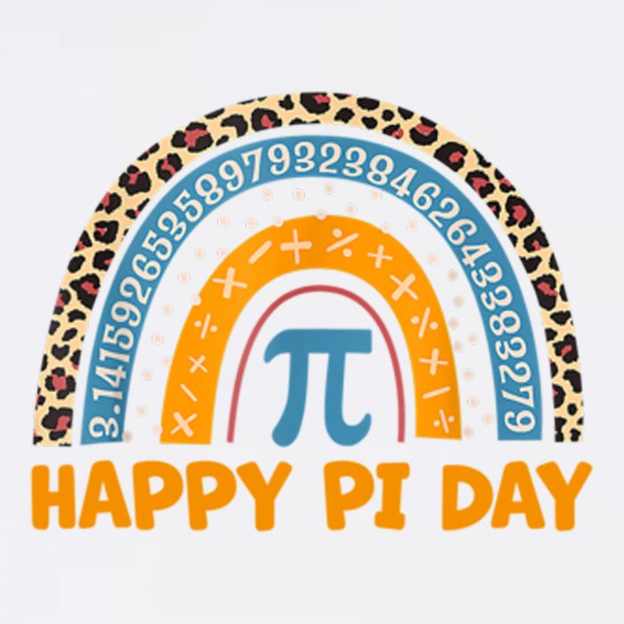 Happy Pi Day Leopard Rainbow Garment-Dyed Sweatshirt