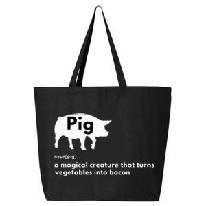 Hilarious Pig Definition Funny Bacon Lover & Foodie 25L Jumbo Tote