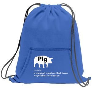 Hilarious Pig Definition Funny Bacon Lover & Foodie Sweatshirt Cinch Pack Bag