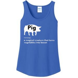 Hilarious Pig Definition Funny Bacon Lover & Foodie Ladies Essential Tank