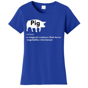 Hilarious Pig Definition Funny Bacon Lover & Foodie Women's T-Shirt