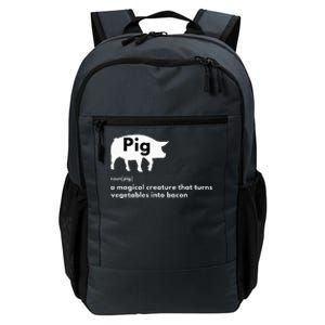 Hilarious Pig Definition Funny Bacon Lover & Foodie Daily Commute Backpack