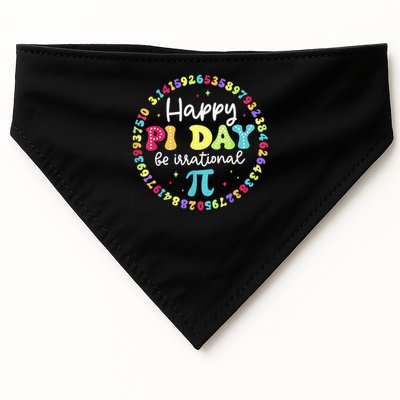 Happy Pi Day 3.14 Be Irrational Cute Math Teachers Students USA-Made Doggie Bandana