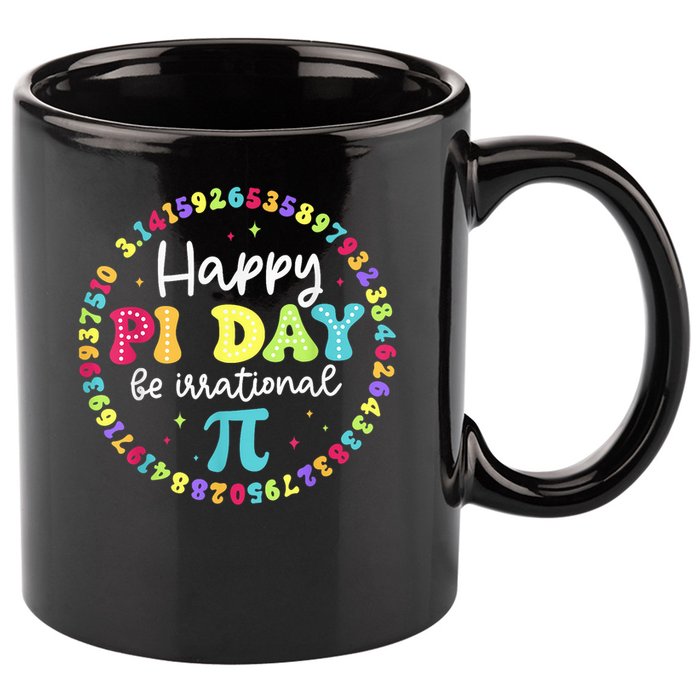 Happy Pi Day 3.14 Be Irrational Cute Math Teachers Students 11oz C Handle Ceramic Mug