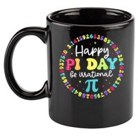 Happy Pi Day 3.14 Be Irrational Cute Math Teachers Students 11oz C Handle Ceramic Mug