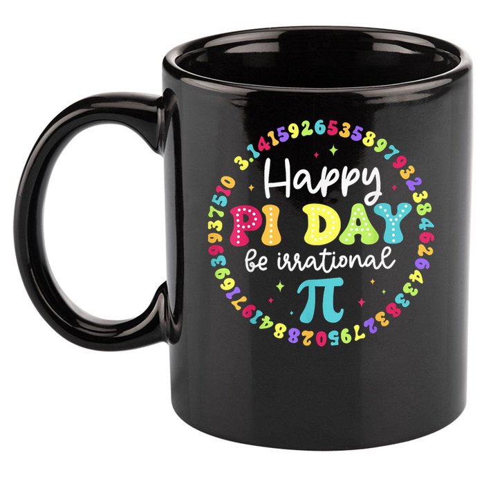 Happy Pi Day 3.14 Be Irrational Cute Math Teachers Students 11oz C Handle Ceramic Mug