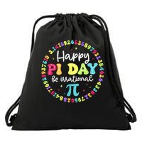 Happy Pi Day 3.14 Be Irrational Cute Math Teachers Students Drawstring Bag