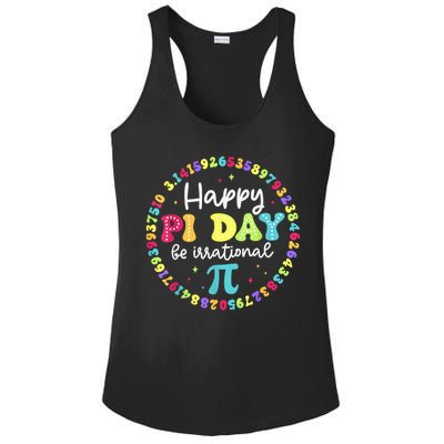 Happy Pi Day 3.14 Be Irrational Cute Math Teachers Students Ladies PosiCharge Competitor Racerback Tank