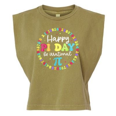Happy Pi Day 3.14 Be Irrational Cute Math Teachers Students Garment-Dyed Women's Muscle Tee