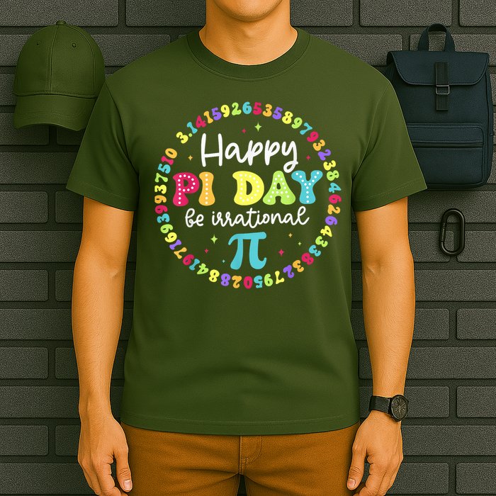 Happy Pi Day 3.14 Be Irrational Cute Math Teachers Students T-Shirt