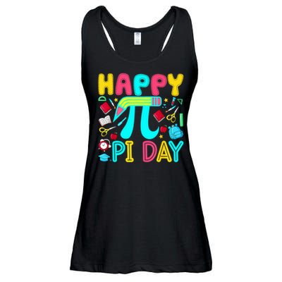 Happy Pi Day 3.14 Pi Number Cute Math Teachers Students Ladies Essential Flowy Tank