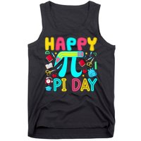 Happy Pi Day 3.14 Pi Number Cute Math Teachers Students Tank Top