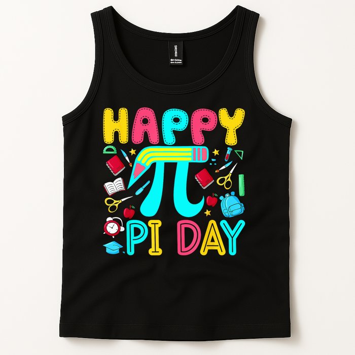 Happy Pi Day 3.14 Pi Number Cute Math Teachers Students Tank Top