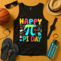 Happy Pi Day 3.14 Pi Number Cute Math Teachers Students Tank Top