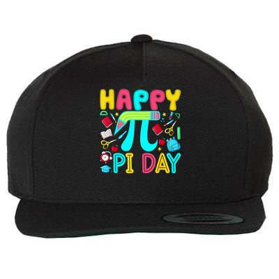 Happy Pi Day 3.14 Pi Number Cute Math Teachers Students Wool Snapback Cap