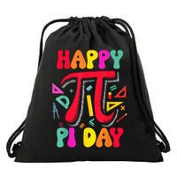 Happy Pi Day 3.14 Pi Number Math Teacher Girl Drawstring Bag