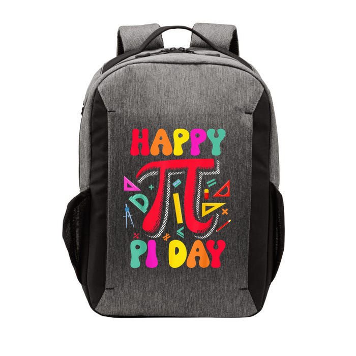 Happy Pi Day 3.14 Pi Number Math Teacher Girl Vector Backpack