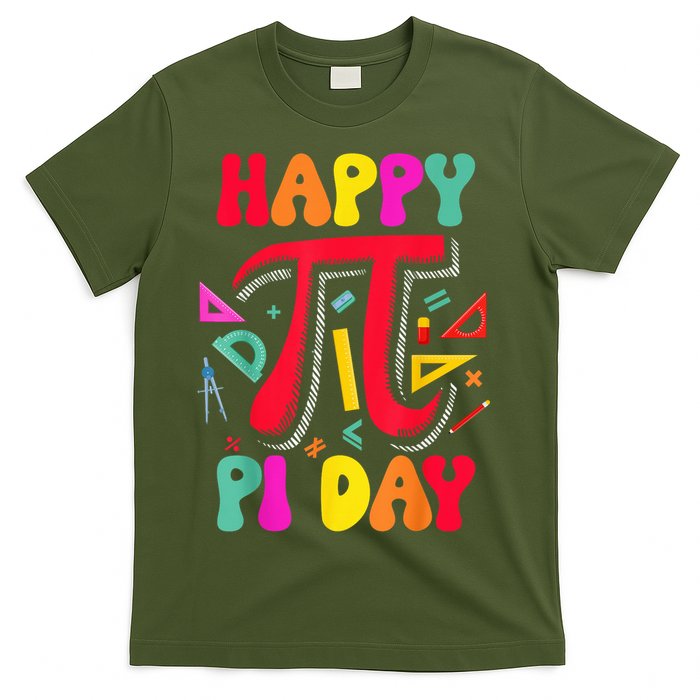 Happy Pi Day 3.14 Pi Number Math Teacher Girl T-Shirt