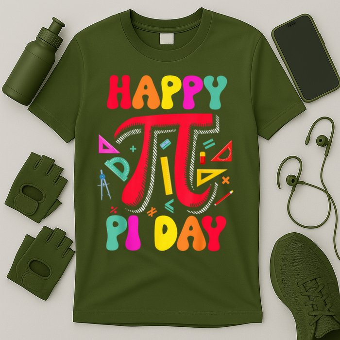 Happy Pi Day 3.14 Pi Number Math Teacher Girl T-Shirt