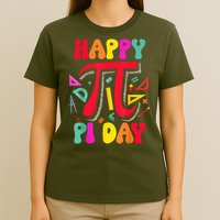 Happy Pi Day 3.14 Pi Number Math Teacher Girl T-Shirt