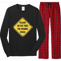 Hazard Please Do Not Feed The Whores Drugs Vintage Style Long Sleeve Pajama Set