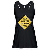 Hazard Please Do Not Feed The Whores Drugs Vintage Style Ladies Essential Flowy Tank