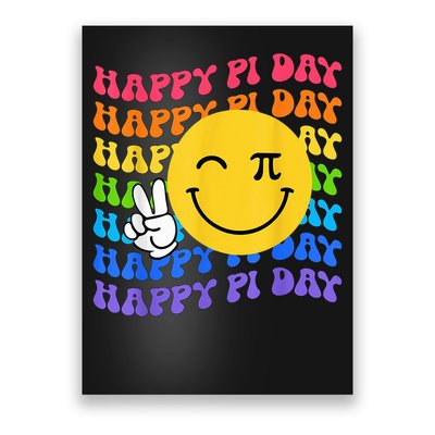 Happy Pi Day Groovy 3.14 Pi Number Teacher Girl Poster