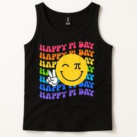 Happy Pi Day Groovy 3.14 Pi Number Teacher Girl Tank Top