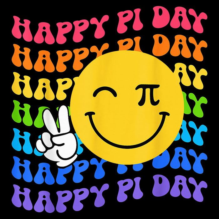 Happy Pi Day Groovy 3.14 Pi Number Teacher Girl Tank Top