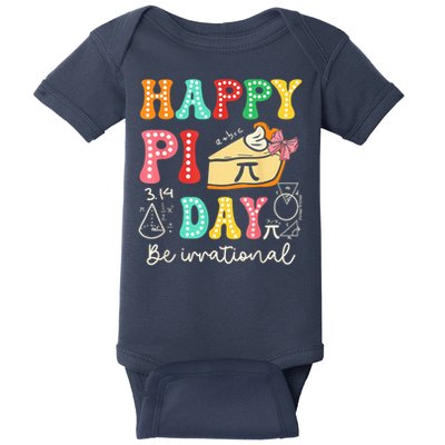 Happy Pi Day Math Coach Teacher Pi Day Coquette Bow Baby Bodysuit