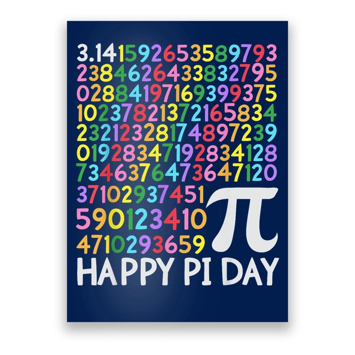 Happy Pi Day Retro Teacher Math Mathematics Student Poster